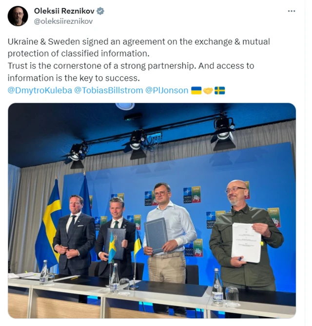 министры Украины и Швеции