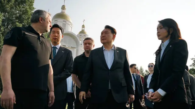 Президент Южной Кореи Юн Сок Ёль в Буче