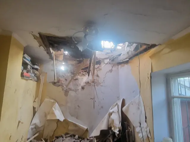 Повреждения после ракетного удара по Одессе