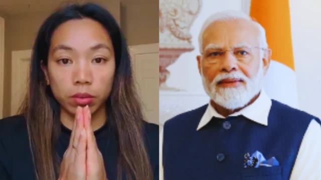 मीराबाई चानू और पीएम मोदी