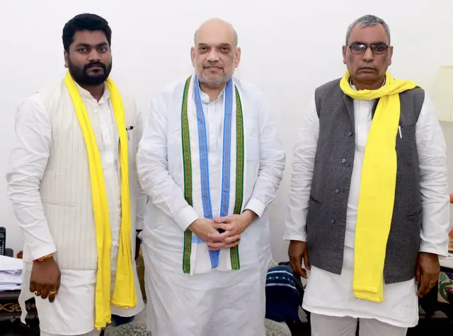 अरविंद राजभर, अमित शाह, ओमप्रकाश राजभर