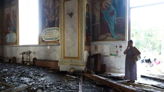 Разрушения в соборе