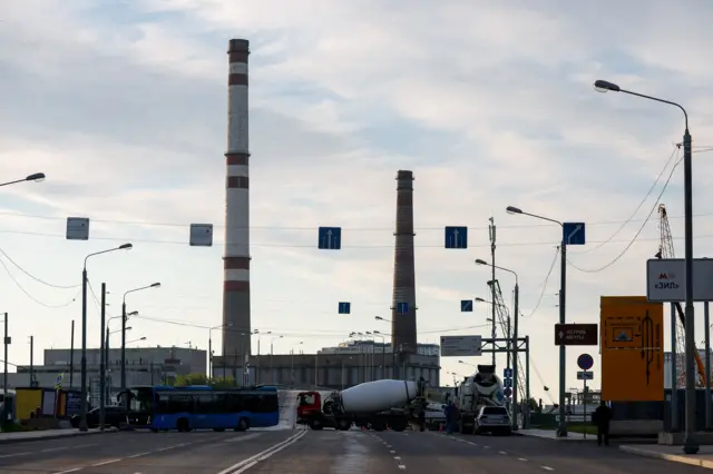 Перекрытый проспект в Москве