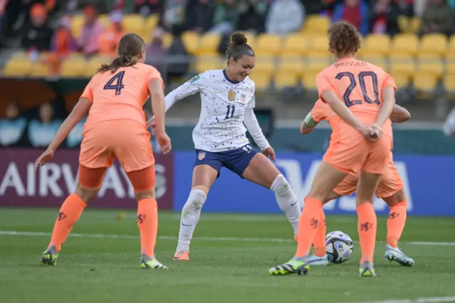 منتخب الولايات المتحدة مع المنتخب الهولندي في كأس العالم للسيدات 2023