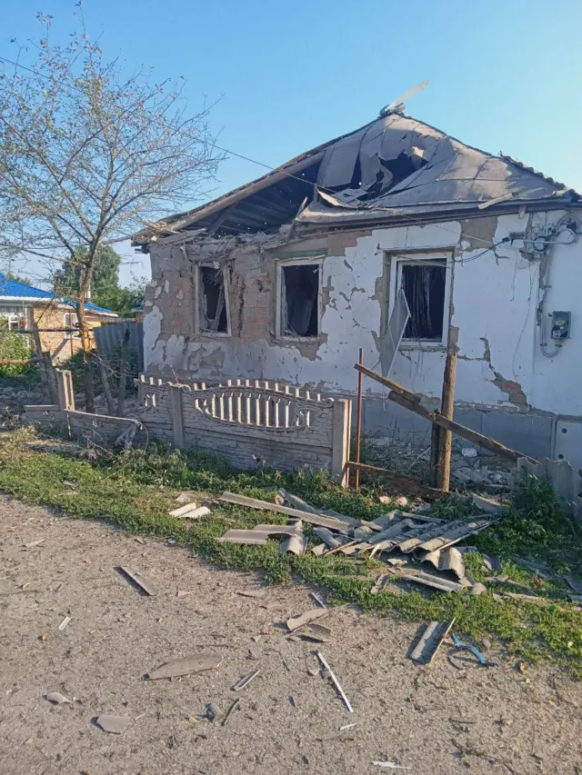 поврежденный дом в Валуйках
