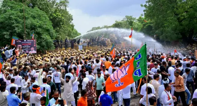 राजस्थान में बीजेपी का विरोध प्रदर्शन