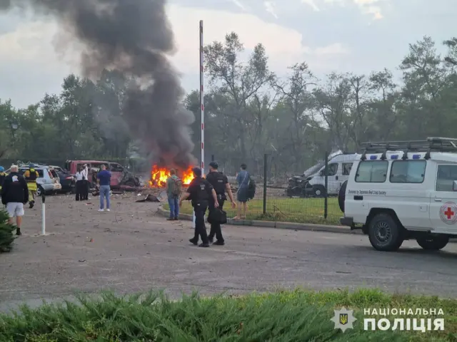 Национальная полиция Украины опубликовала фотографии с места происшествия