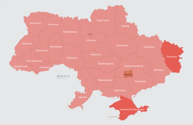 Карта воздушных тревог