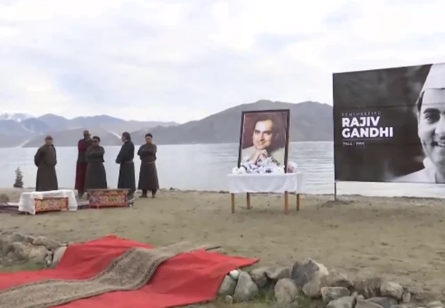 राहुल गांधी पैंगोंग झील के किनारे पिता राजीव गांधी को श्रद्धांजलि देंगे