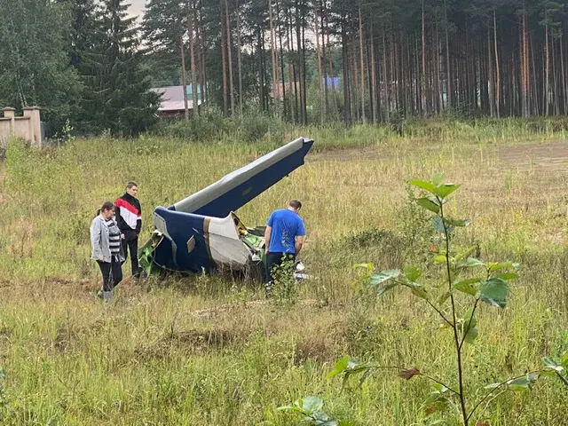 Хвостовой руль упавшего самолета Пригожина