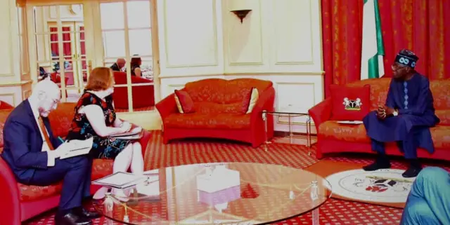 Onyeisiala Tinubu na ndị ozi mba Amerịka