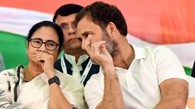 तृणमूल कांग्रेस की मुखिया ममता बनर्जी और राहुल गांधी