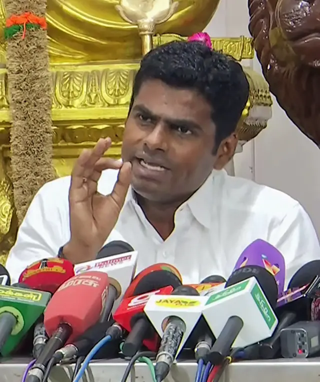 भारतीय जनता पार्टी की तमिलनाडु इकाई के अध्यक्ष के अन्नामलाई