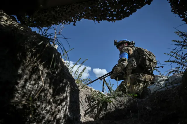 Украинский военный под Бахмутом