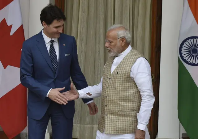 नरेंद्र मोदी और जस्टिन ट्रूडो