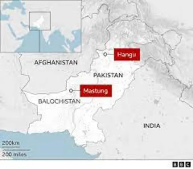 Maapụ na-egosi ebe ogbunigwe a gbara