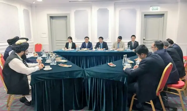 دیدار سه جانبه طالبان و نمایندگان چین و پاکستان در حاشیه نشست قازان