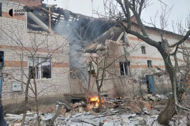последствия падения шахеда в Сумской области