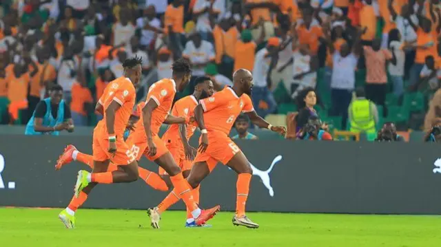 Ivory Coast celebrate