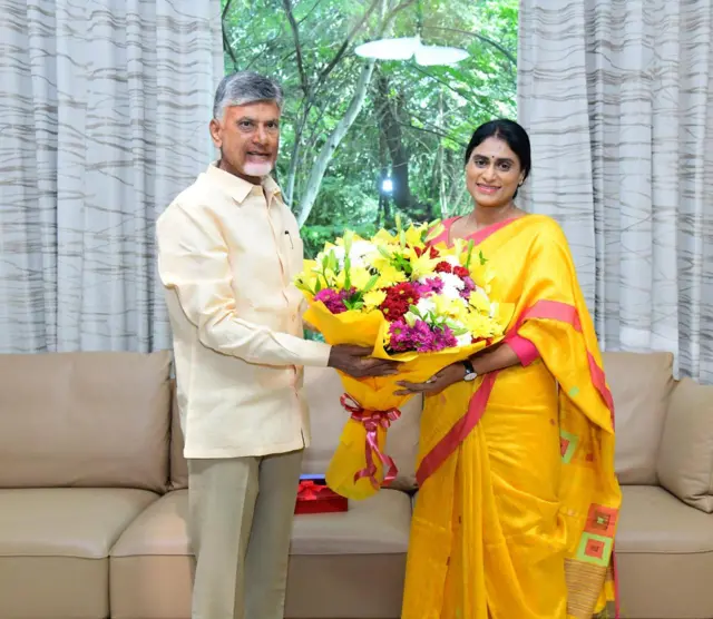 చంద్రబాబును కలిసిన షర్మిల