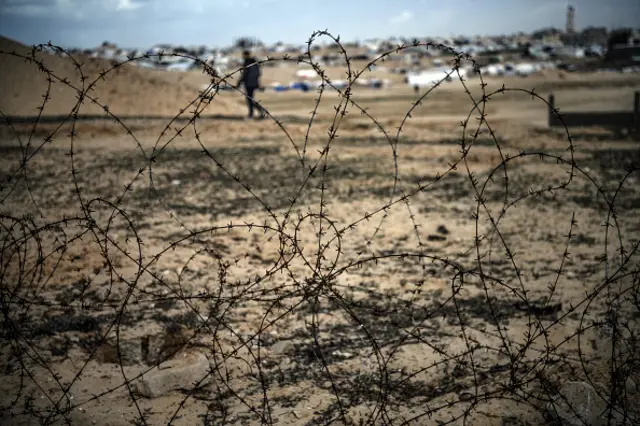 قسم من الحدود بين مصر وقطاع غزة.