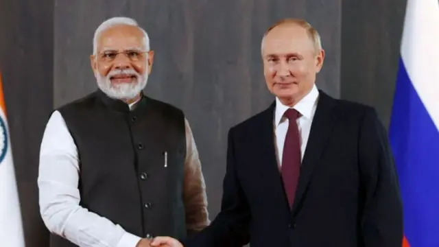 व्लादिमीर पुतिन और नरेंद्र मोदी