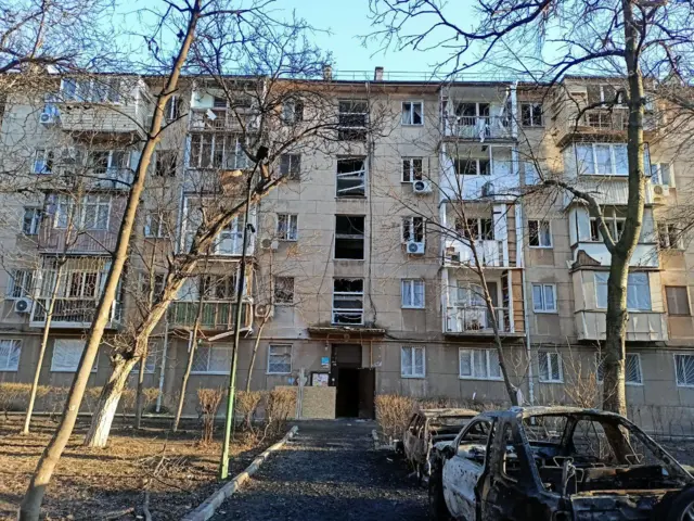 дом после обстрела