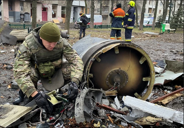 Результаты российской ракетной атаки на Харьков