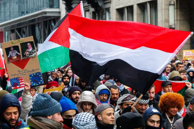 مظاهرة مع فلسطين في بروكسل