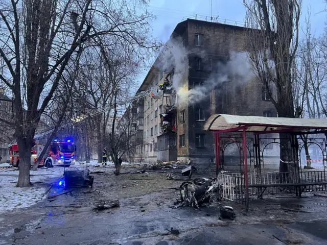 Последствия обстрела Киева