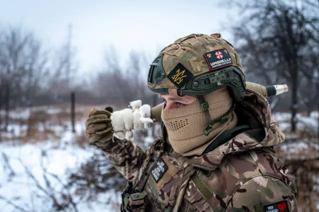 Украинский военный в Донецкой области