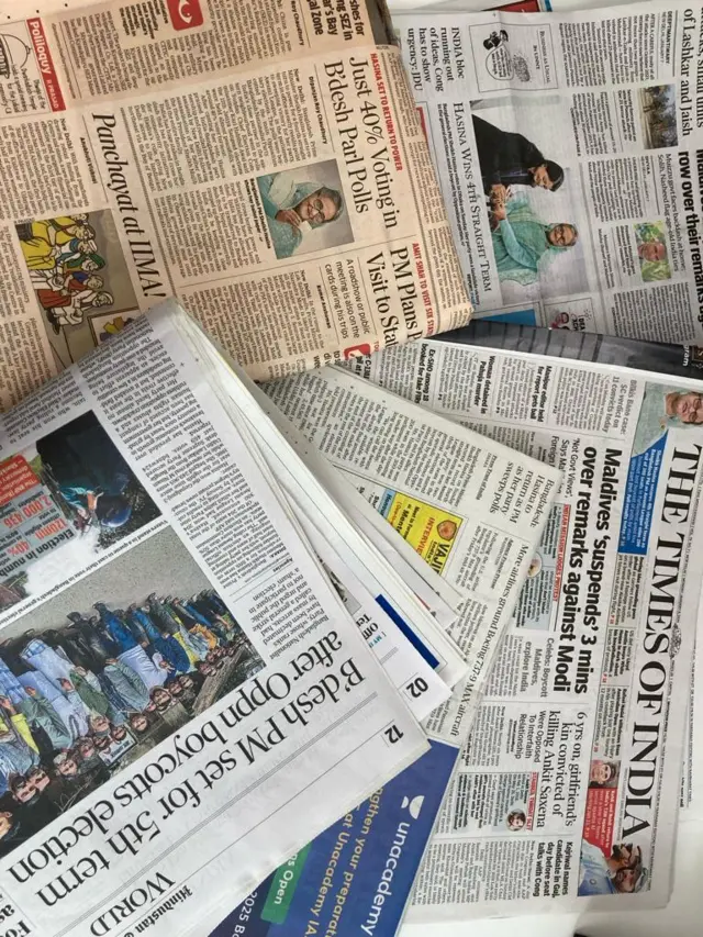 ভারতের সংবাদপত্রে বাংলাদেশের নির্বাচনের খবর