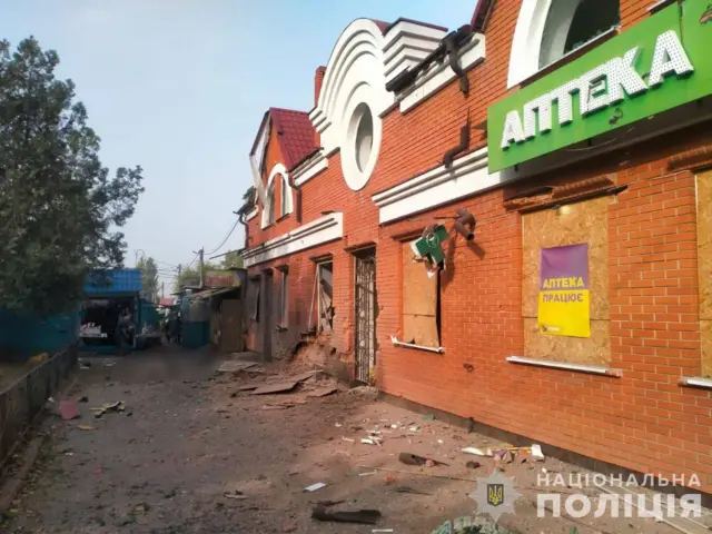 Рынок в Херсоне после обстрела 1 октября
