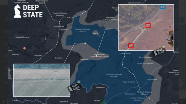 Курская область, карта зоны боев