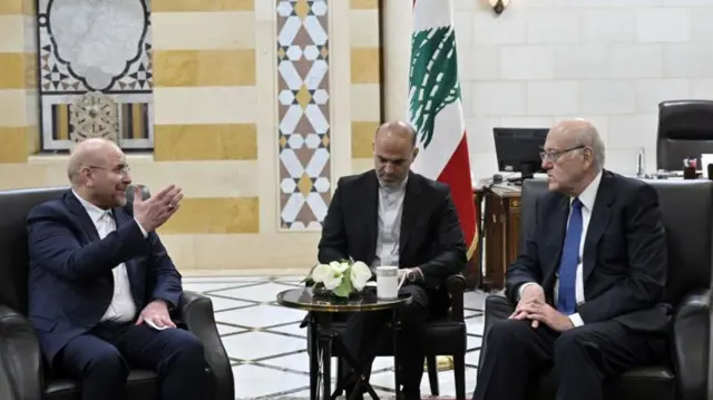 دیدار محمدباقر قالیباف با نجیب میقاتی، نخست وزیر موقت لبنان