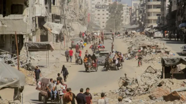 شمالی غزہ سے لوگ نقل مکانی کر رہے ہیں