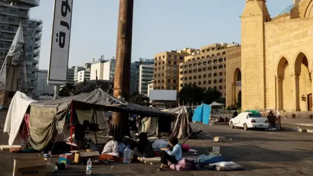 آوارگان لبنان در مرکز بیروت