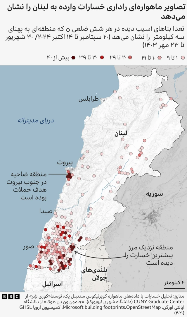 نقشه لبنان