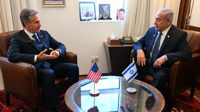 एंटनी ब्लिंकन और बिन्यामिन नेतन्याहू