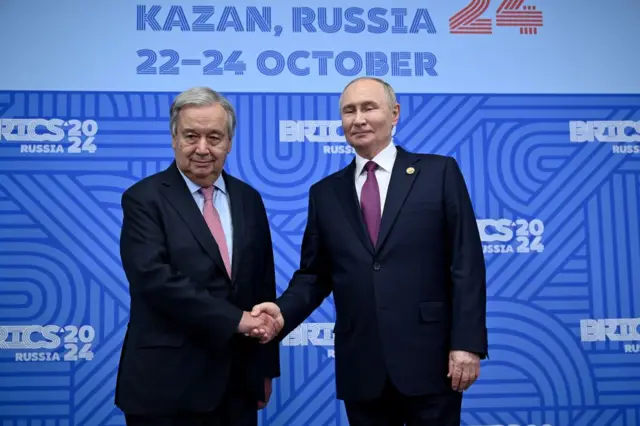 Гутерриш и Путин в Казани
