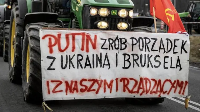 плакат-призыв польского фермера Петра Г. к Путину