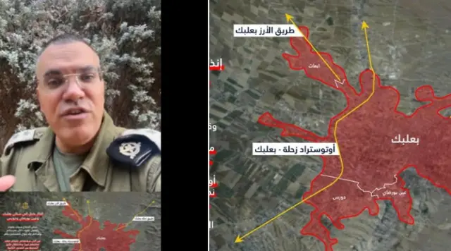 نقشه اسرائیل برای تخلیه بخشهایی از بعلبک