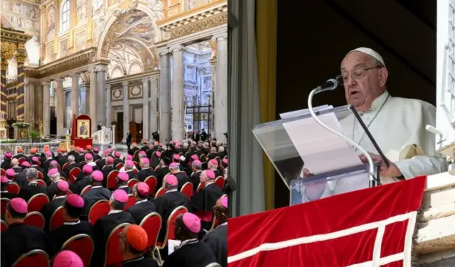 Pope Francis na foto ndị kadịnal ụlọụka katọlik