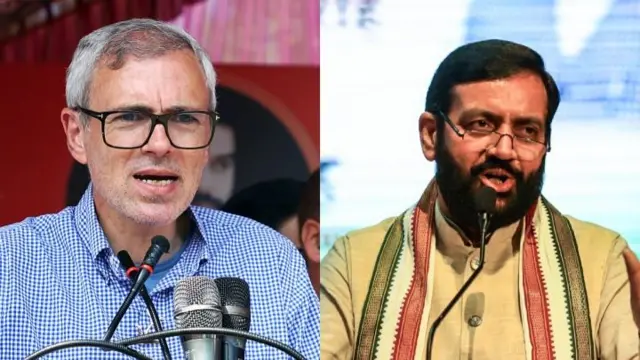 नायब सिंह सैनी और उमर अब्दुल्ला