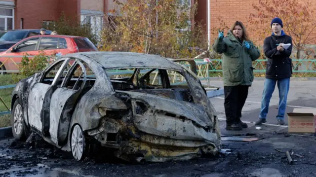 Сожженный автомобиль