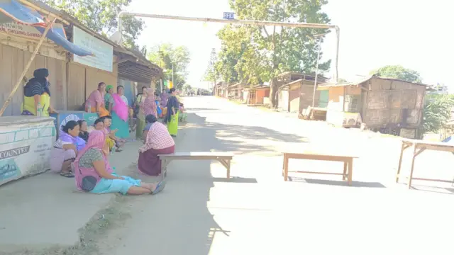 जिरीबाम में विरोध प्रदर्शन