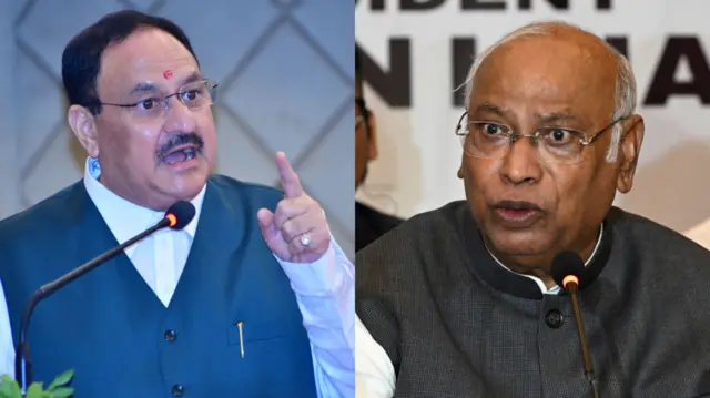 जेपी नड्डा और मल्लिकार्जुन खड़गे