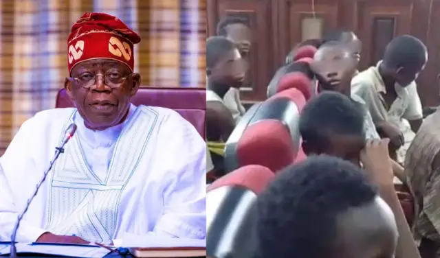Onyeisiala Bola Tinubu na ụmụaka ahụ a nwuchiri