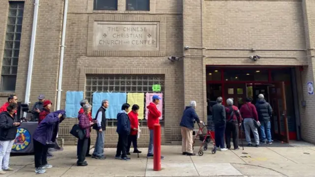 Voters in China town
