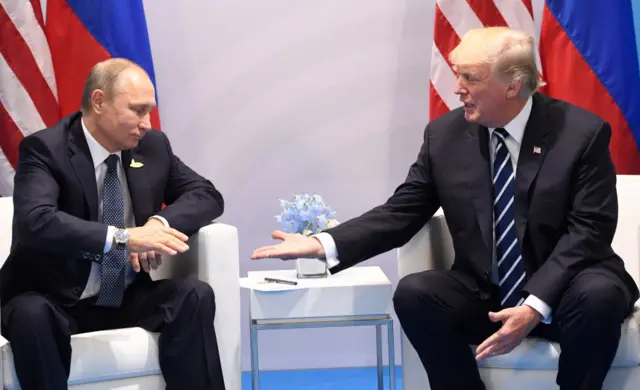 Ông Putin và ông Trump tại Đức năm 2017